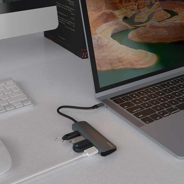 Savio Hub USB-C - 4 x USB-A AK-54 USB 3.2 Gen 1 (3.1 Gen 1) Type-A 1000 Mbit/s Sort