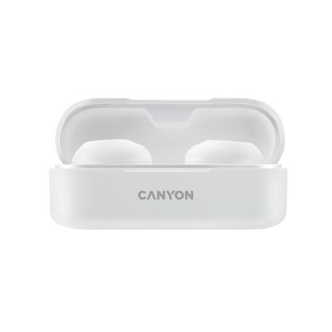 Canyon CNE-CBTHS1W Kopfhörer & Headset Kabellos im Ohr Anrufe/Musik USB Typ-C Bluetooth Weiß (CNE-CBTHS1W)