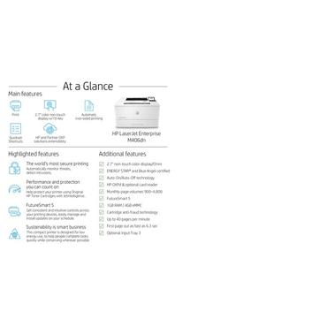 HP LaserJet Enterprise M406dn - skrivare - svartvit - laser