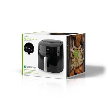 Nedis Hot Air Fryer | 7,2 l | Timer: 240 min | Number of presetprograms: 8 | Digital | Black