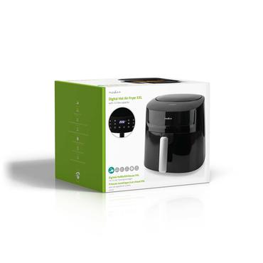 Nedis Hot Air Fryer | 7,2 l | Timer: 240 min | Number of presetprograms: 8 | Digital | Black