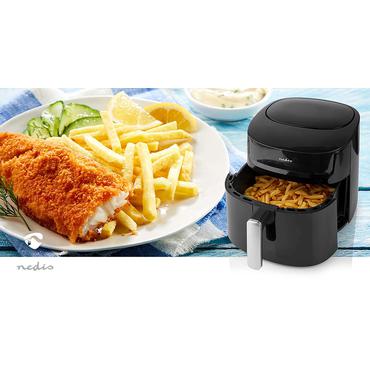 Nedis Hot Air Fryer | 7,2 l | Timer: 240 min | Number of presetprograms: 8 | Digital | Black