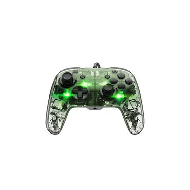 PDP Afterglow Deluxe+ Transparent USB Gamepad Analog/digital Nintendo Switch, Nintendo Switch OLED