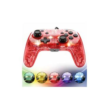 PDP Afterglow Deluxe+ Transparent USB Gamepad Analog/digital Nintendo Switch, Nintendo Switch OLED