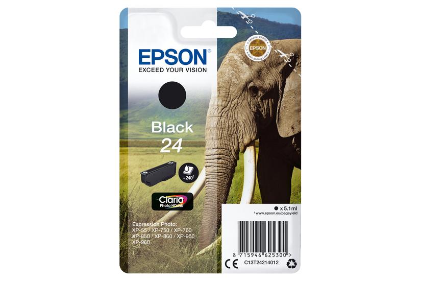 Epson 24 - svart - original - bl&auml;ckpatron