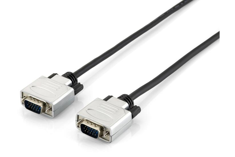 Equip 118865 VGA kabel 15 m VGA (D-Sub) Sort, S&oslash;lv