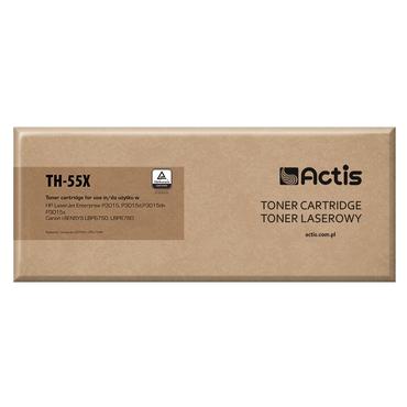 Actis Tonerpatron TH-55X (erstatning HP 55X CE255X, Canon CRG-724H; Standard; 12500 sider; sort)
