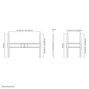 Neomounts LFD-W1500 f&auml;ste - fixerad - f&ouml;r LCD-display - svart