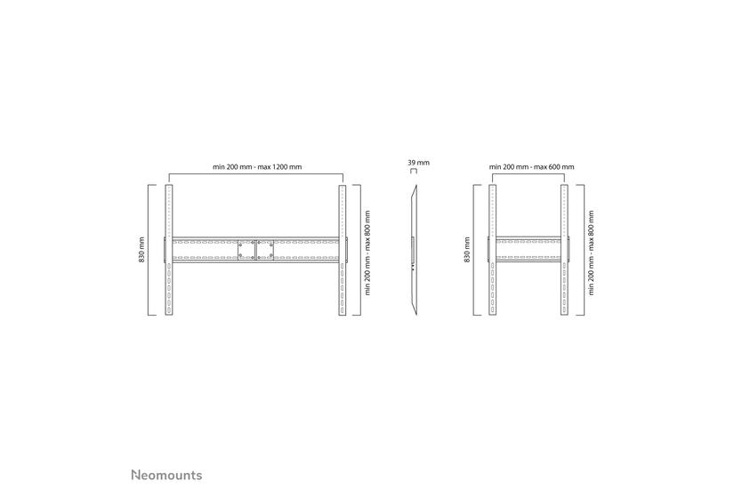 Neomounts LFD-W1500 f&auml;ste - fixerad - f&ouml;r LCD-display - svart