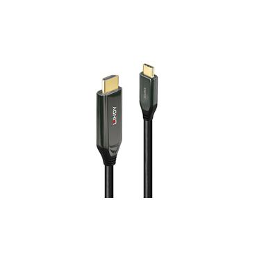 Lindy 2m USB Typ C an HDMI 8K60 Adapterkabel Zum Anschluss eines 8K HDMI Displays an den USB Port Typ C (43368)