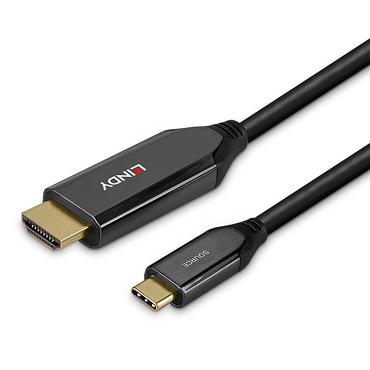 Lindy 2m USB Typ C an HDMI 8K60 Adapterkabel Zum Anschluss eines 8K HDMI Displays an den USB Port Typ C (43368)