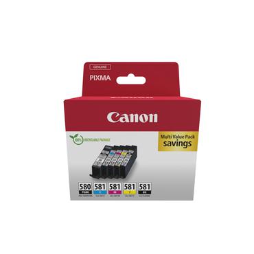 Canon PGI-580/CLI-581 PGBK/C/M/Y/BK Multi Pack - 5-pack - svartf&auml;rgad, svart, gul, cyan, magenta - original - bl&auml;cktank