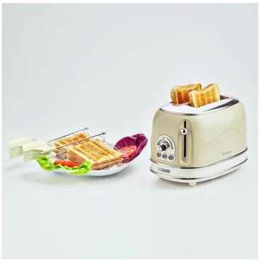 warehouse linden----Vintage Toaster 155 (beige, 810 Watt, f&uuml;r 2 Scheiben Toast)