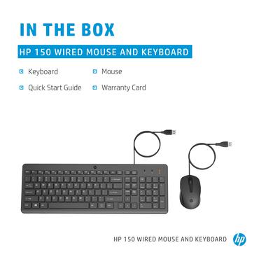 HP 150 Wired Mouse and Keyboar