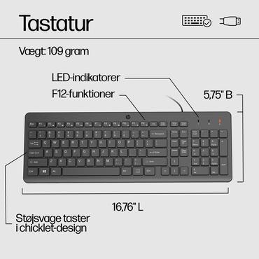 HP 150 Wired Mouse and Keyboar