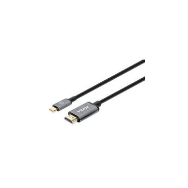 Manhattan 153591 videokabel adapter 1 m HDMI Type A (Standard) USB Type-C Sort, Gr&aring;