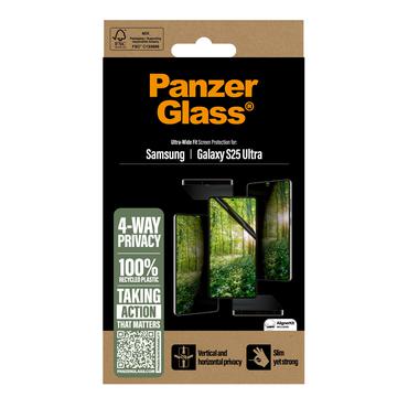 PanzerGlass ® ECO MATRIX 4-way Privacy Skærmbeskyttelse Samsung Galaxy S25 Ultra | Ultra-wide Fit