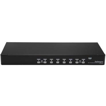 StarTech.com 8 Port 1U Rackmount USB KVM Switch Kit with OSD and Cables - Rack mount KVM - VGA KVM Switch - 8 Port KVM Switch (SV831DUSBUK) - KVM switch - 8 porte - monterbar på stativ