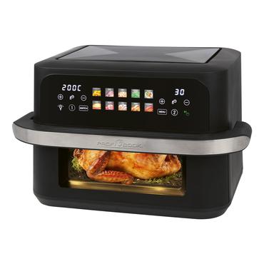 ProfiCook PC-FR 1313 H Dobbelt 10 L Enkeltstående 2400 W Varmluftsteger Sort, Rustfrit stål
