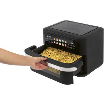 ProfiCook PC-FR 1313 H Dobbelt 10 L Enkeltstående 2400 W Varmluftsteger Sort, Rustfrit stål