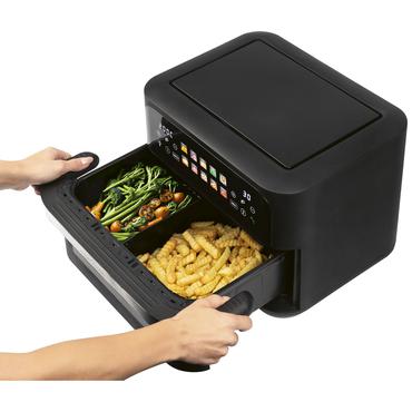 ProfiCook PC-FR 1313 H Dobbelt 10 L Enkeltstående 2400 W Varmluftsteger Sort, Rustfrit stål