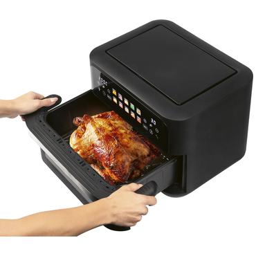 ProfiCook PC-FR 1313 H Dobbelt 10 L Enkeltstående 2400 W Varmluftsteger Sort, Rustfrit stål