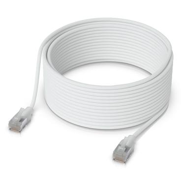 Ubiquiti UACC-Cable-Patch-EL-C6A-15M-W netværkskabel Gennemsigtig, Hvid Cat6a