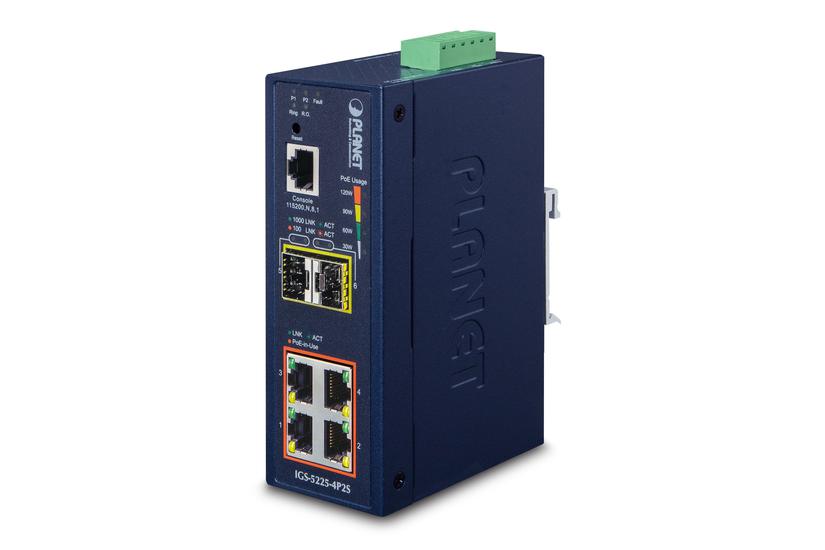 PLANET IGS-5225-4P2S netværksswitch Administreret L2+ Gigabit Ethernet (10/100/1000) Strøm over Ethernet (PoE) Blå