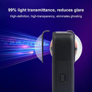 PULUZ Tempered Lens Protective Glass for DJI Osmo 360 (Black)