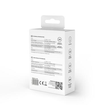 Savio LA-06 USB Type A & C Quick Charge Power Delivery 3.0 Indoor Tablet, Telefon Hvid Vekselstrøm Hurtig opladning Indendørs