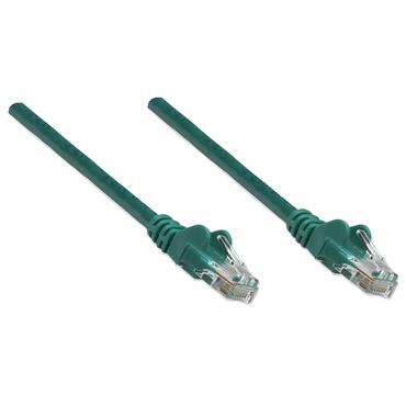 Intellinet Network Patch Cable, Cat6, 5m, Green, CCA, U/UTP, PVC, RJ45, Gold Plated Contacts, Snagless, Booted, Lifetime Warranty, Polybag - patchkabel - 5 m - gr&oslash;n