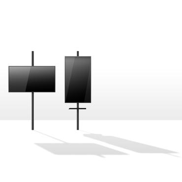 Multibrackets PRO Series M Floor to Ceiling Mount Pro D-Series MBFC1UD beslag - for LCD display - sort