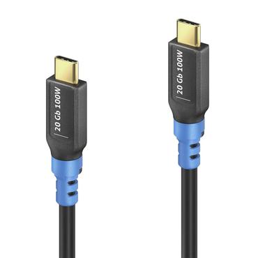 PureLink FI-U400-020 USB-kabel USB4 Gen 2x2 2 m USB C Sort, Bl&aring;