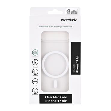 Den klare bagcover fra Essentials lader dig beskytte din enhed og samtidig værdsætte dens udseende. Bagcoveret har en magnet, så du kan bruge dine kompatible magsafe-tilbehør uden at fjerne coveret. Snap din magnetiske oplader på eller brug den på en magne