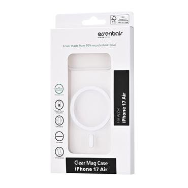 Den klare bagcover fra Essentials lader dig beskytte din enhed og samtidig værdsætte dens udseende. Bagcoveret har en magnet, så du kan bruge dine kompatible magsafe-tilbehør uden at fjerne coveret. Snap din magnetiske oplader på eller brug den på en magne