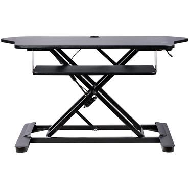 StarTech.com Corner Sit Stand Desk Converter with Keyboard Tray, Large Surface 35" x 21", Height Adjustable Ergonomic Desktop/Tabletop Standing Workstation, Supports Dual Monitors - Corner Stand Up Desk Converter (ARMSTSCORNR) - stående skrivebordsomformer - rektangulær - sort