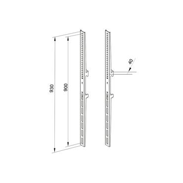 Multibrackets M Pro Vesa900 monteringskomponent - svart