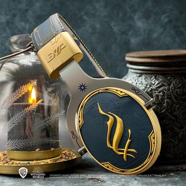 Lexip Hogwarts Legacy "Ancient Magic" Headset Kabel & trådløs Spil Bluetooth Blå, Guld