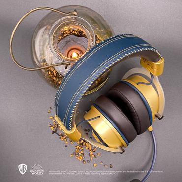Lexip Hogwarts Legacy "Ancient Magic" Headset Kabel & trådløs Spil Bluetooth Blå, Guld
