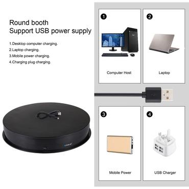 Puluz Obrotowa podstawka do zdjęć Puluz 30 cm (czarna)