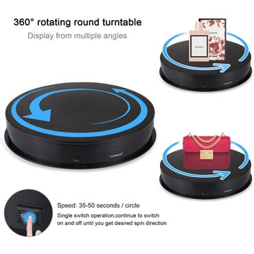 Puluz Obrotowa podstawka do zdjęć Puluz 30 cm (czarna)