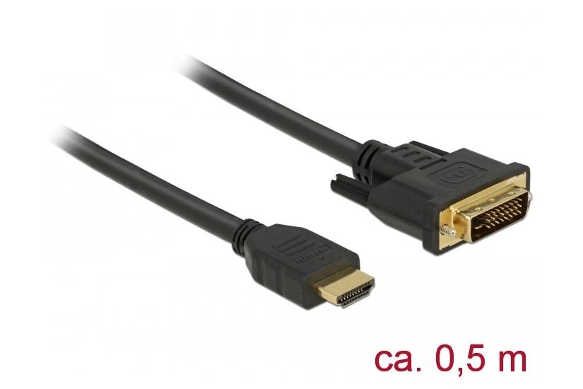 Delock adapterkabel - HDMI / DVI - 50 cm