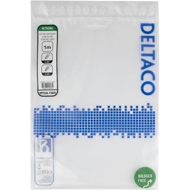 Deltaco OS2 Fiber cable, LC - LC, simplex, APC/APC, 1,0m