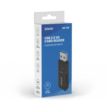 SAVIO SD card reader  USB 3.0  AK-64