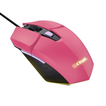 Trust Gaming GXT 109P Felox - mus - med belysning, gaming - USB - powerful pink
