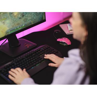 Trust Gaming GXT 109P Felox - mus - med belysning, gaming - USB - powerful pink