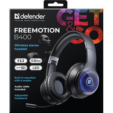 DEFENDER HEADPHONES BT FREEMOTION B400 LED 63400