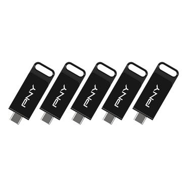 PNY Elite USB-nøgle 64 GB USB Type-C 3.2 Gen 1 (3.1 Gen 1) Sort