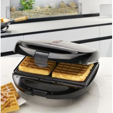 Clatronic ST/WA 3670 sandwichtoaster 800 W Sort, Rustfrit st&aring;l