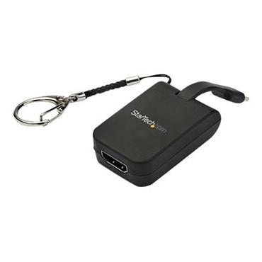 StarTech.com Compact USB C to HDMI Adapter, 4K 30Hz/1080p USB Type-C to HDMI Video Display Converter w/ Keychain Ring, USB-C DP Alt Mode to HDMI Monitor Dongle